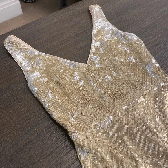 Rachel Zoe | Dresses | Rachel Zoe Gold Sequin Maxi Dress | Poshmark